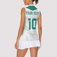 Custom New Zealand Football Women Sleeveless Polo Shirt Go All Silver Ferns - Towards World Cup 2026