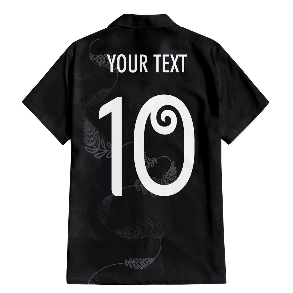 Custom New Zealand Rugby Family Matching Mermaid Dress and Hawaiian Shirt All Silver Ferns Blacks