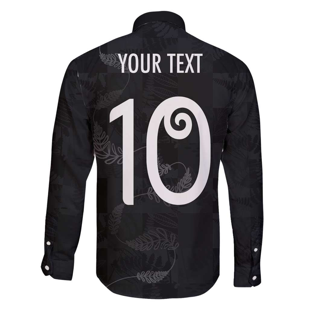 Custom New Zealand Rugby Family Matching Tank Maxi Dress and Hawaiian Shirt All Silver Ferns Blacks