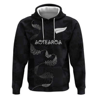 Custom New Zealand Rugby Hoodie All Silver Ferns Blacks