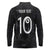 Custom New Zealand Rugby Long Sleeve Polo Shirt All Silver Ferns Blacks