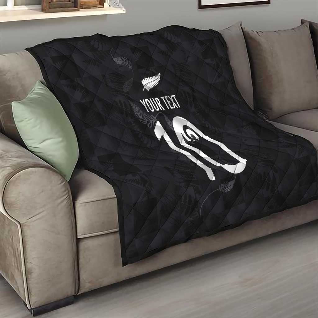 Custom New Zealand Rugby Quilt All Silver Ferns Blacks