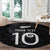 Custom New Zealand Rugby Round Carpet All Silver Ferns Blacks