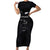 Custom New Zealand Rugby Short Sleeve Bodycon Dress All Silver Ferns Blacks