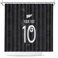 Custom New Zealand Rugby Shower Curtain All Silver Ferns Blacks