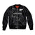 Custom New Zealand Rugby Sleeve Zip Bomber Jacket All Silver Ferns Blacks