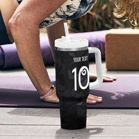 Custom New Zealand Rugby Tumbler With Handle All Silver Ferns Blacks