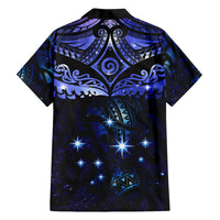 New Zealand Matariki Family Matching Puletasi and Hawaiian Shirt Maori Pattern and Matariki Sky Night LT03 - Polynesian Pride