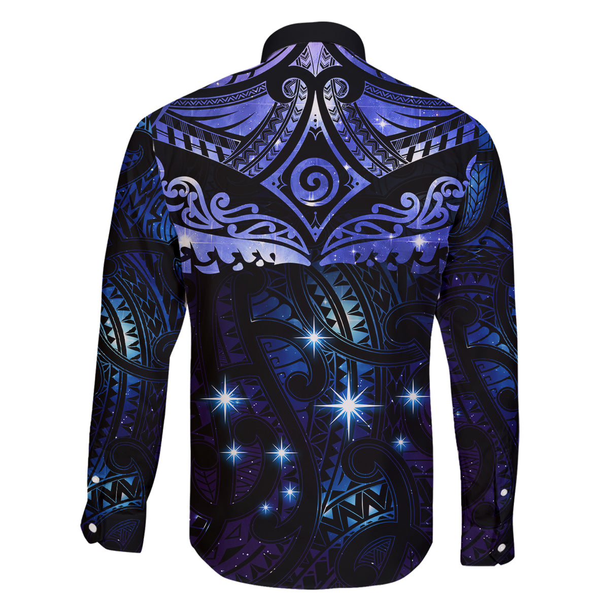 New Zealand Matariki Family Matching Puletasi and Hawaiian Shirt Maori Pattern and Matariki Sky Night LT03 - Polynesian Pride