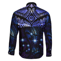 New Zealand Matariki Family Matching Puletasi and Hawaiian Shirt Maori Pattern and Matariki Sky Night LT03 - Polynesian Pride