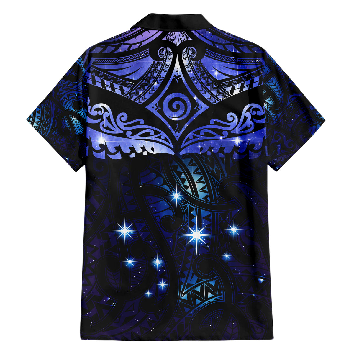 New Zealand Matariki Family Matching Short Sleeve Bodycon Dress and Hawaiian Shirt Maori Pattern and Matariki Sky Night