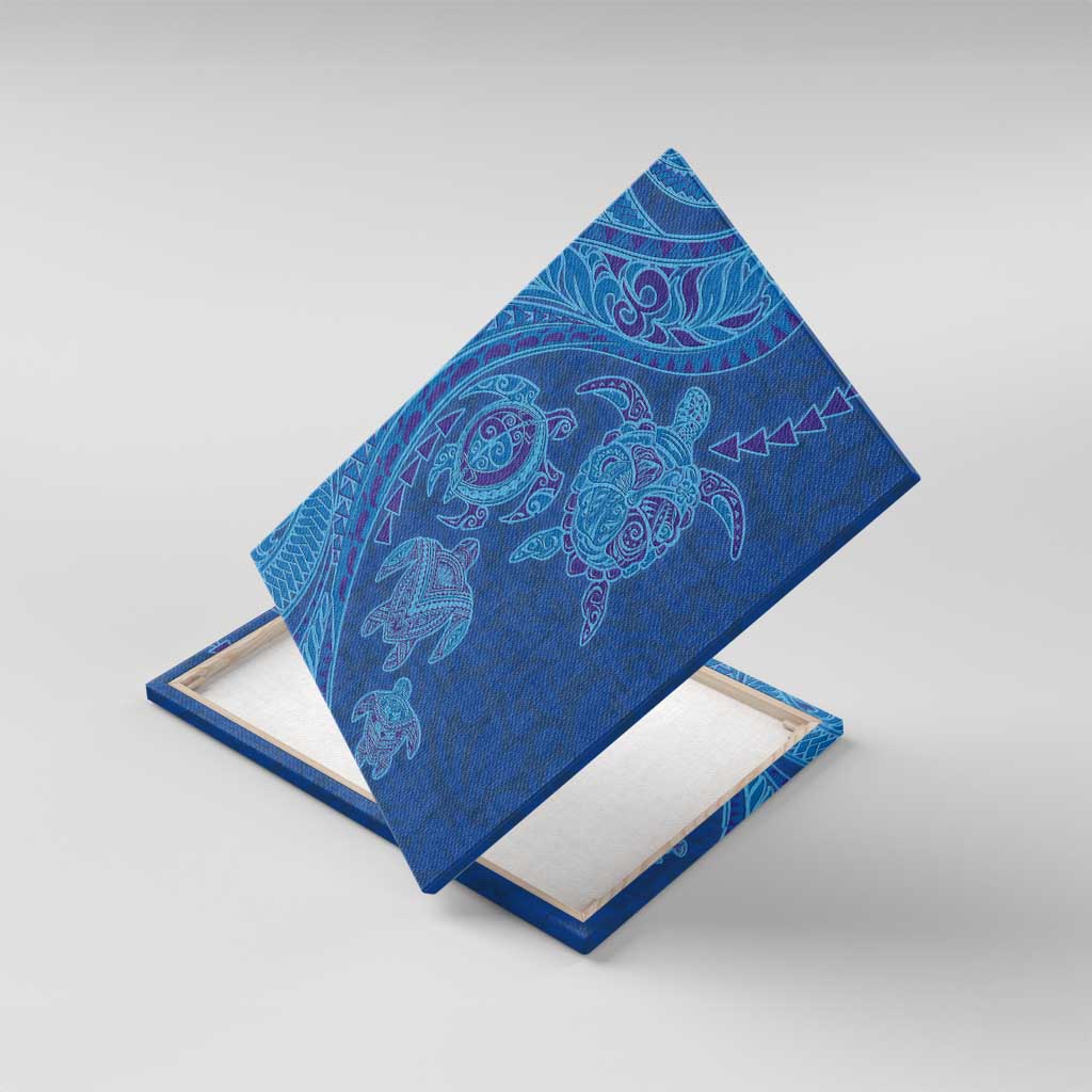 Hawaiian Turtles and Polynesian Art Tattoo Canvas Wall Art Ocean Abyss