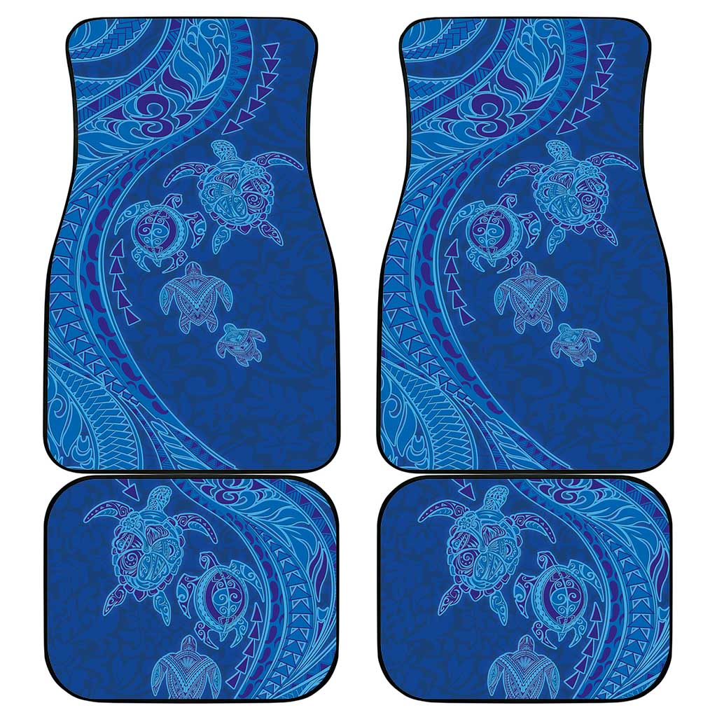 Hawaiian Turtles and Polynesian Art Tattoo Car Mats Ocean Abyss