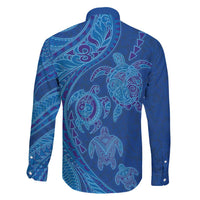 Hawaiian Turtles and Polynesian Art Tattoo Family Matching Mermaid Dress and Hawaiian Shirt Ocean Abyss LT03 - Polynesian Pride