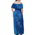 Hawaiian Turtles and Polynesian Art Tattoo Family Matching Off Shoulder Maxi Dress and Hawaiian Shirt Ocean Abyss