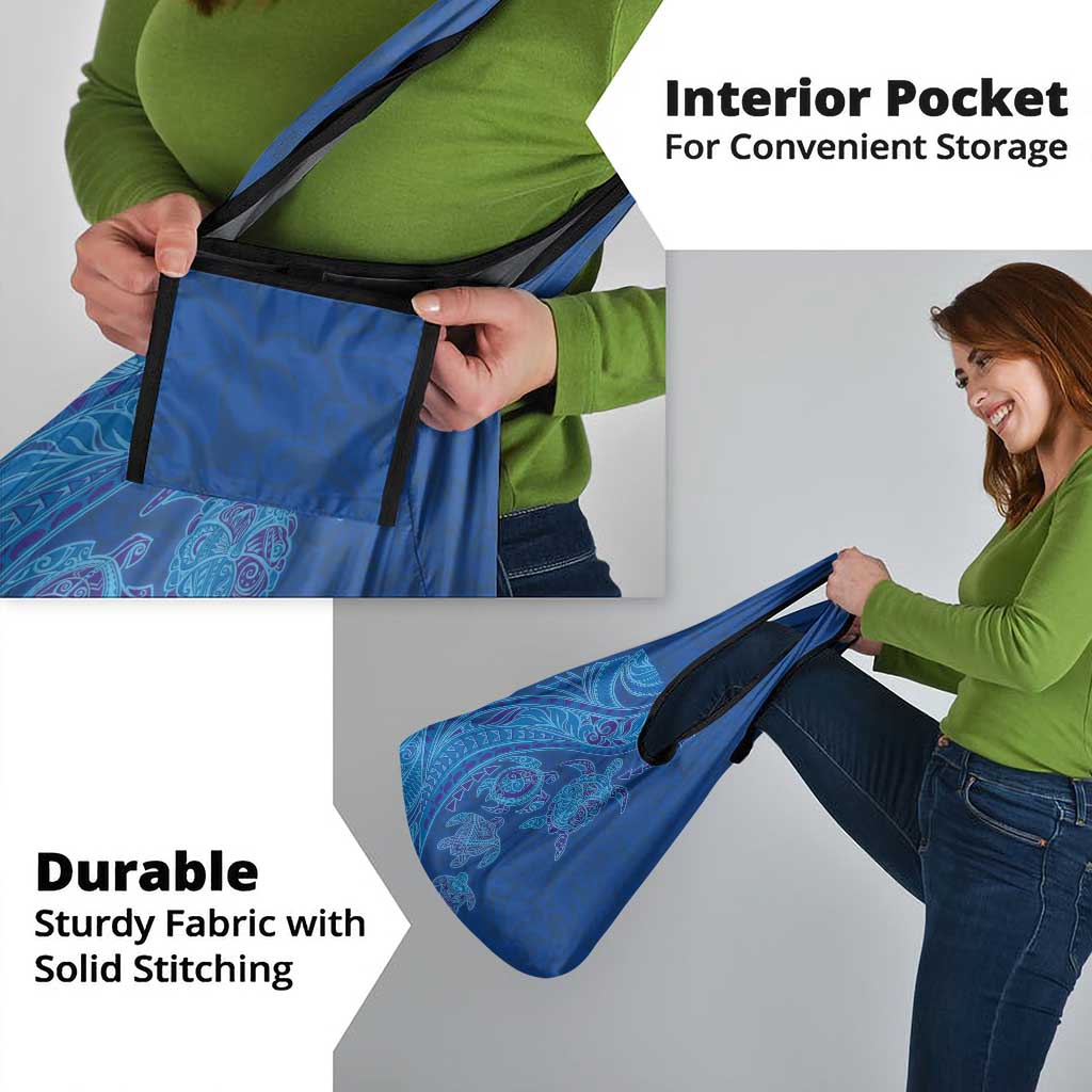 Hawaiian Turtles and Polynesian Art Tattoo Grocery Bag Ocean Abyss