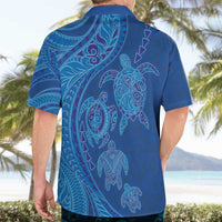 Hawaiian Turtles and Polynesian Art Tattoo Hawaiian Shirt Ocean Abyss