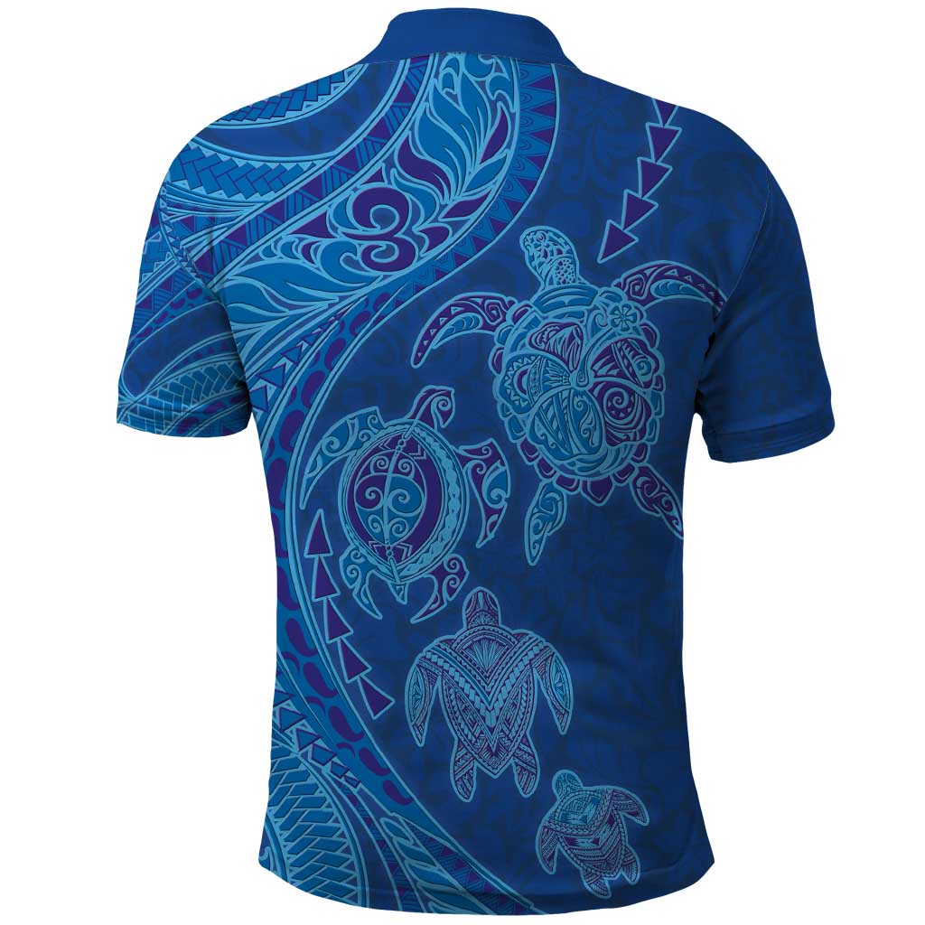 Hawaiian Turtles and Polynesian Art Tattoo Polo Shirt Ocean Abyss LT03 - Polynesian Pride