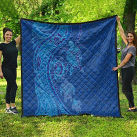 Hawaiian Turtles and Polynesian Art Tattoo Quilt Ocean Abyss