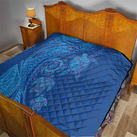 Hawaiian Turtles and Polynesian Art Tattoo Quilt Ocean Abyss