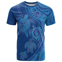 Hawaiian Turtles and Polynesian Art Tattoo T Shirt Ocean Abyss