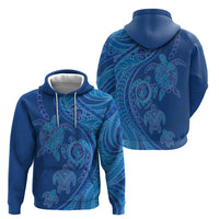 Hawaiian Turtles and Polynesian Art Tattoo Zip Hoodie Ocean Abyss