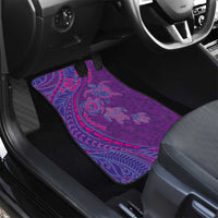 Hawaiian Turtles and Polynesian Art Tattoo Car Mats Dusky Violet
