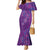 Hawaiian Turtles and Polynesian Art Tattoo Mermaid Dress Dusky Violet