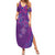 Hawaiian Turtles and Polynesian Art Tattoo Summer Maxi Dress Dusky Violet