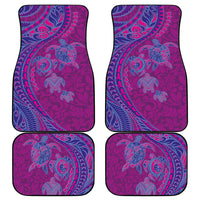 Hawaiian Turtles and Polynesian Art Tattoo Car Mats Cerise