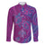 Hawaiian Turtles and Polynesian Art Tattoo Family Matching Mermaid Dress and Hawaiian Shirt Cerise