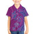 Hawaiian Turtles and Polynesian Art Tattoo Family Matching Tank Maxi Dress and Hawaiian Shirt Cerise