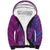 Hawaiian Turtles and Polynesian Art Tattoo Sherpa Hoodie Cerise