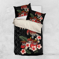Hawaiian Hibiscus Turtle and Tropical Flower Bedding Set Dynamic Vibe