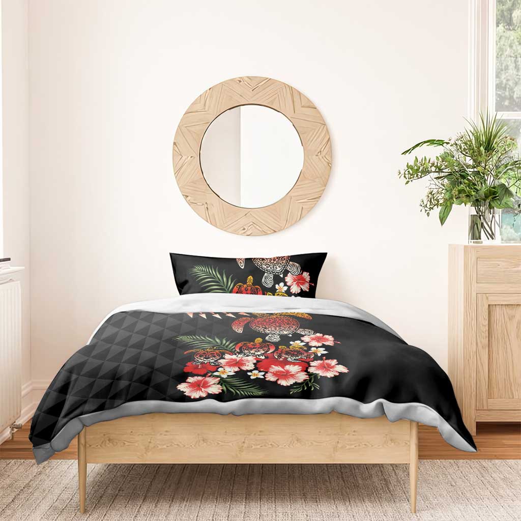 Hawaiian Hibiscus Turtle and Tropical Flower Bedding Set Dynamic Vibe