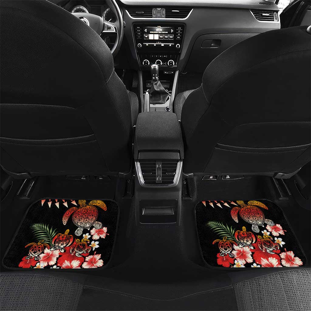 Hawaiian Hibiscus Turtle and Tropical Flower Car Mats Dynamic Vibe