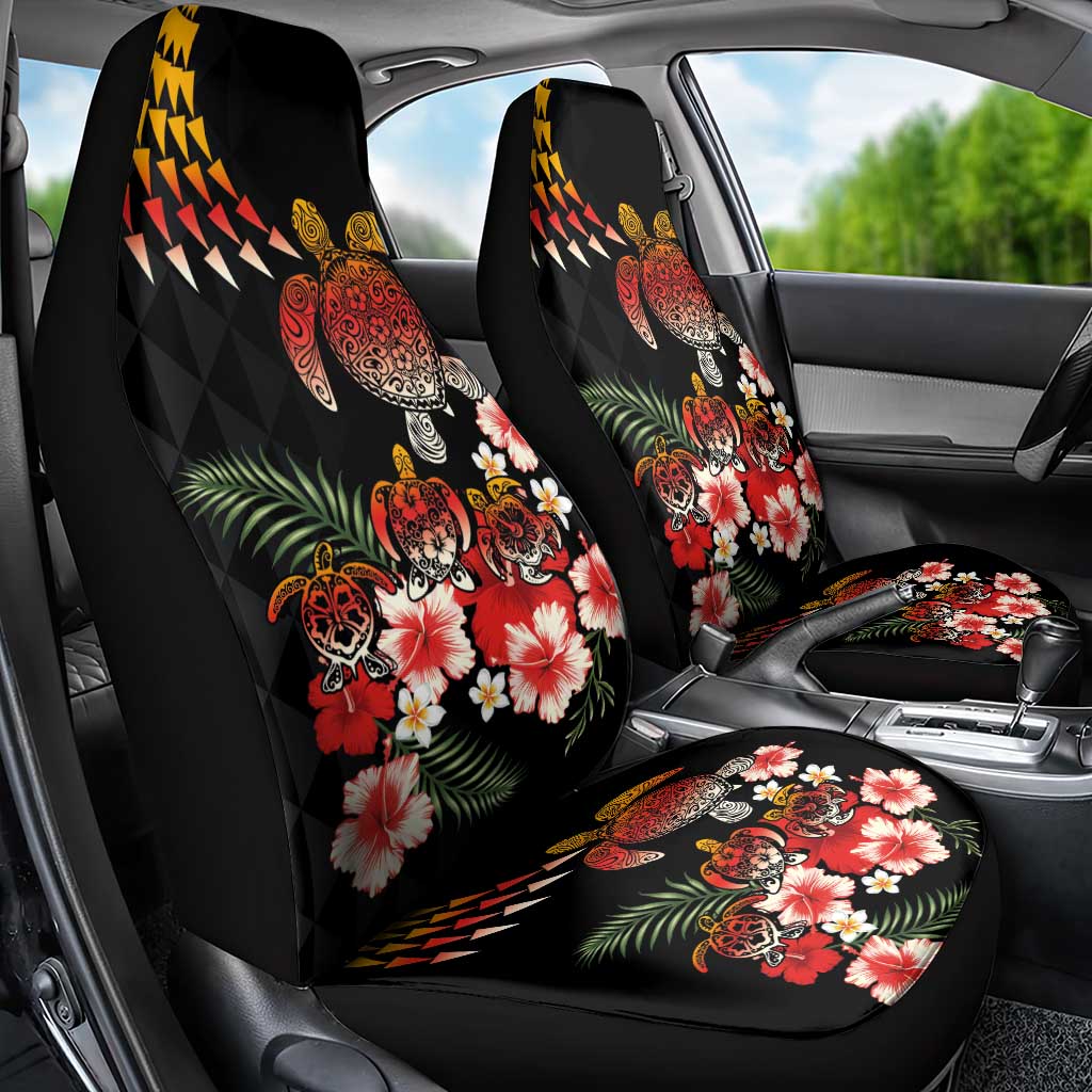 Hawaiian Hibiscus Turtle and Tropical Flower Car Seat Cover Dynamic Vibe