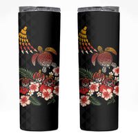 Hawaiian Hibiscus Turtle and Tropical Flower Skinny Tumbler Dynamic Vibe