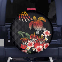 Hawaiian Hibiscus Turtle and Tropical Flower Spare Tire Cover Dynamic Vibe