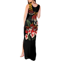 Hawaiian Hibiscus Turtle and Tropical Flower Tank Maxi Dress Dynamic Vibe