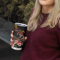 Hawaiian Hibiscus Turtle and Tropical Flower Tumbler Cup Dynamic Vibe