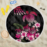 Hawaiian Hibiscus Turtle and Tropical Flower Beach Blanket Sweet Vibe