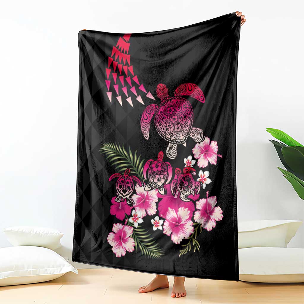 Hawaiian Hibiscus Turtle and Tropical Flower Blanket Sweet Vibe
