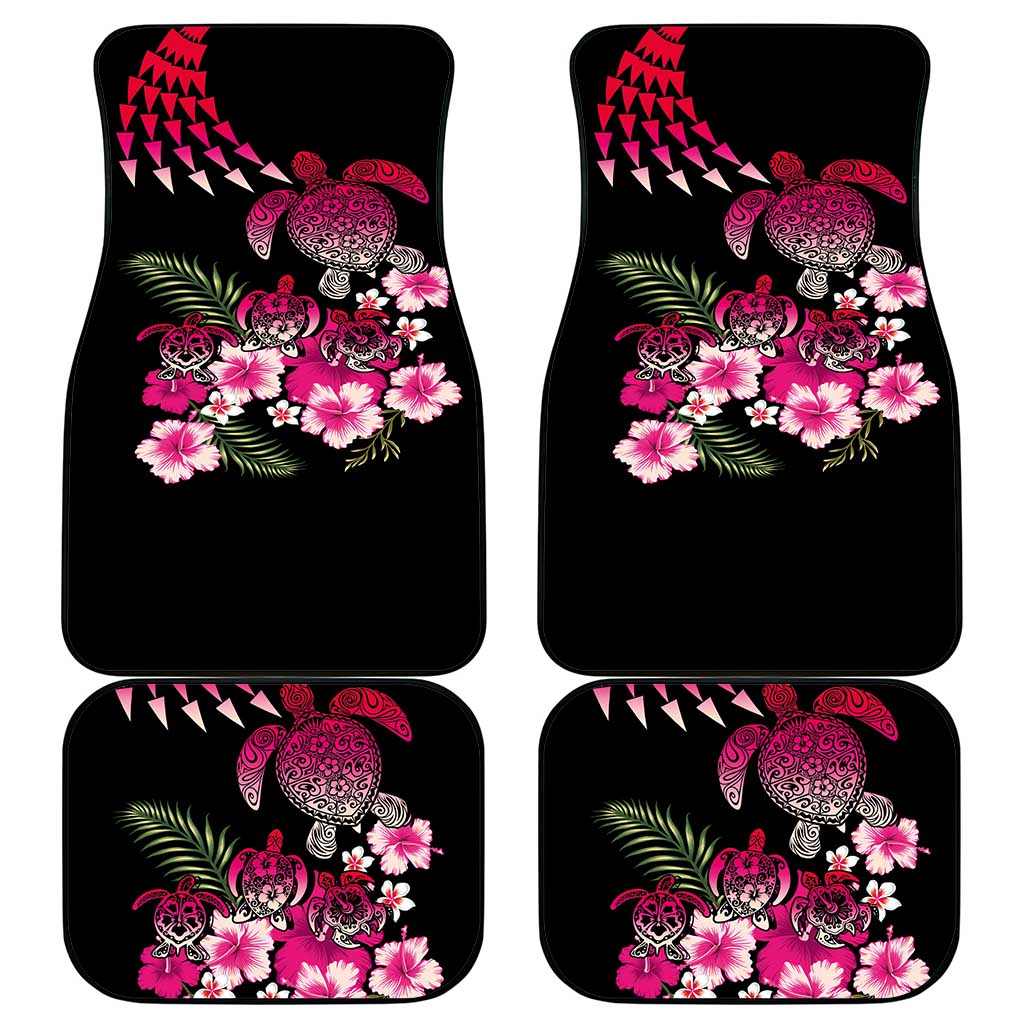 Hawaiian Hibiscus Turtle and Tropical Flower Car Mats Sweet Vibe