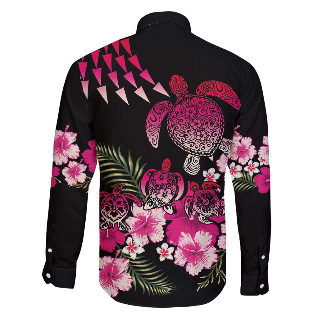 Hawaiian Hibiscus Turtle and Tropical Flower Family Matching Puletasi and Hawaiian Shirt Sweet Vibe LT03 - Polynesian Pride