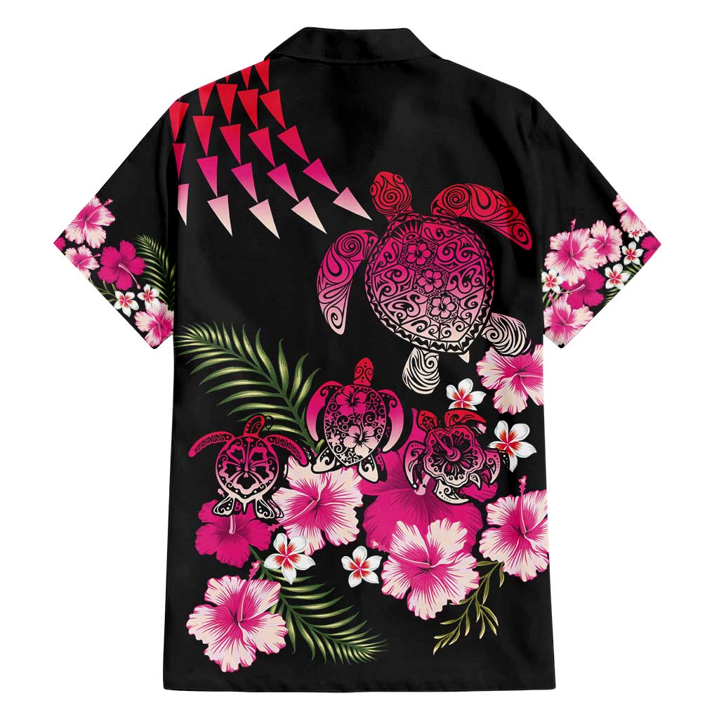 Hawaiian Hibiscus Turtle and Tropical Flower Family Matching Summer Maxi Dress and Hawaiian Shirt Sweet Vibe LT03 - Polynesian Pride