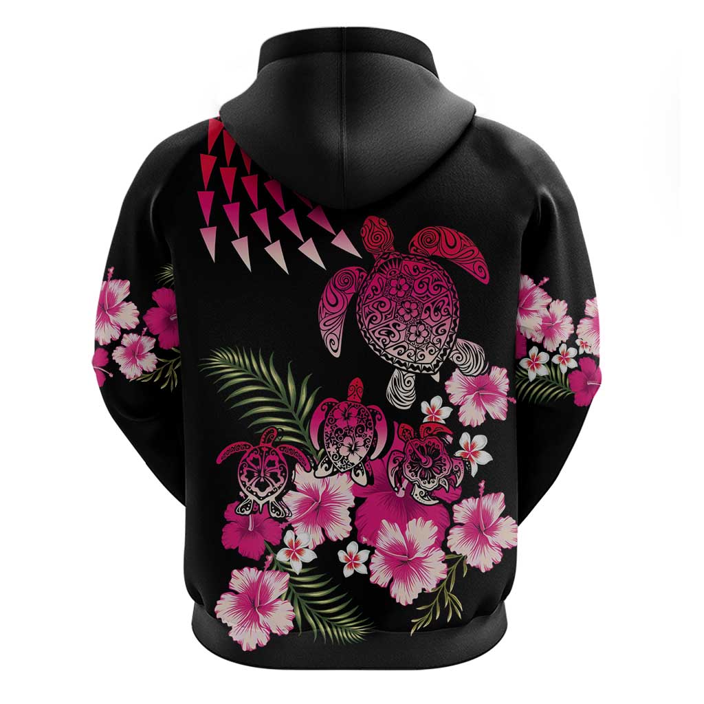 Hawaiian Hibiscus Turtle and Tropical Flower Hoodie Sweet Vibe