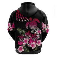 Hawaiian Hibiscus Turtle and Tropical Flower Hoodie Sweet Vibe