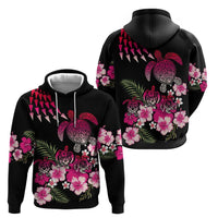 Hawaiian Hibiscus Turtle and Tropical Flower Hoodie Sweet Vibe