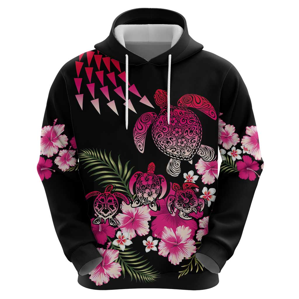 Hawaiian Hibiscus Turtle and Tropical Flower Hoodie Sweet Vibe